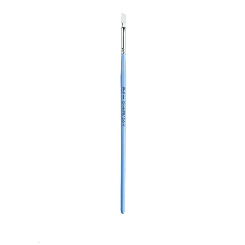Pincel Artistico N4 - Chanfrado Azul Ciano