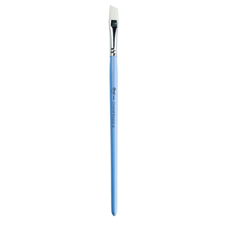 Pincel Artistico N8 - Chanfrado Azul Ciano