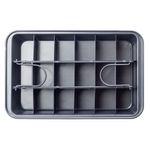 Forma Aço Carbono Brownie 30X20X5cm - 18 Cavidades - 3 Un