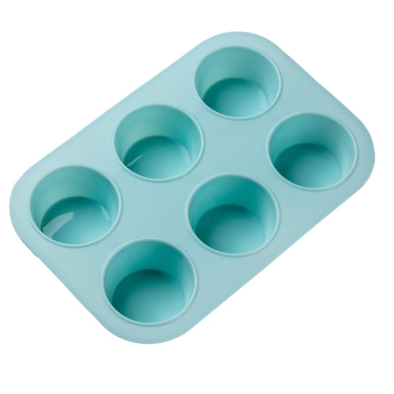 Forma de Silicone 25X17,2X3,5cm Colors Redondo 6 Cavidades Azul