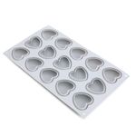 Forma de Silicone 29,5X17,3X2,4cm - Coração Mini