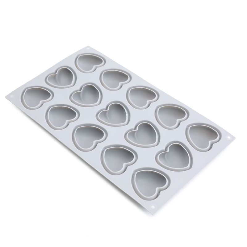 Forma de Silicone 29,5X17,3X2,4cm - Coração Mini