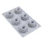 Forma de Silicone 28X17X3cm - Mini Espiral 6 Cavidades