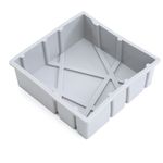 Forma de Silicone 16,3X16,3X5,3cm - Quadrada Grafismo