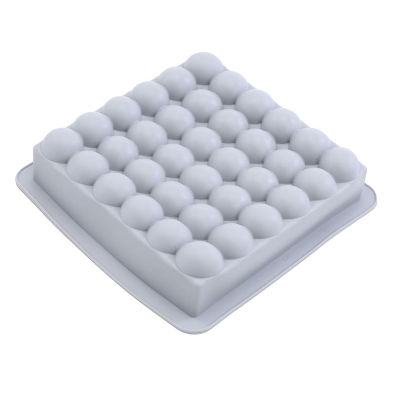 Forma de Silicone 21X21,7X5cm - Quadrada Bolhas