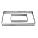 Aro Inox Micro-Perfurado Retangular 19X11X2cm