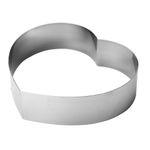 Molde/Cortador Aço Inox Coração 19X19X5cm - Fixo