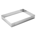 Molde/Cortador de Aço Inox Modelador Retangular 30X20X5cm