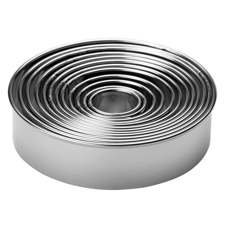 Cortador Redondo Aço Inox 12X12X3,5cm - 12 Un