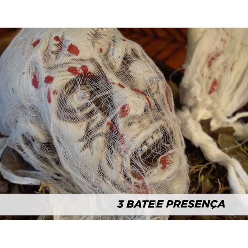 Espeto para Jardim Zumbi com Som e Luz Halloween - 1 Un