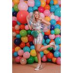 Fantasia Top e Shorts Metalizado Prata Adulto - Fantastique  PP