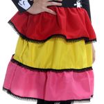 Fantasia Caveira Mexicana Vestido Infantil com Tiara - Halloween P