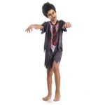 Fantasia Zumbi Curto Infantil - Halloween  M