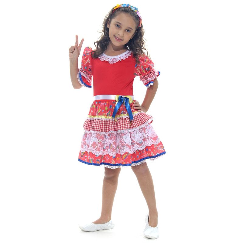 Vestido caipira chic store infantil