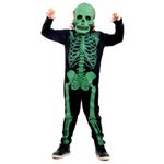 Fantasia Esqueleto Verde Infantil - Halloween G