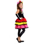 Fantasia Caveira Mexicana Colour Infantil - Halloween G