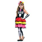 Fantasia Caveira Mexicana Colour Infantil - Halloween G