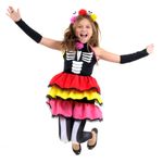 Fantasia Caveira Mexicana Colour Infantil - Halloween G