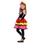 Fantasia Caveira Mexicana Colour Infantil - Halloween G