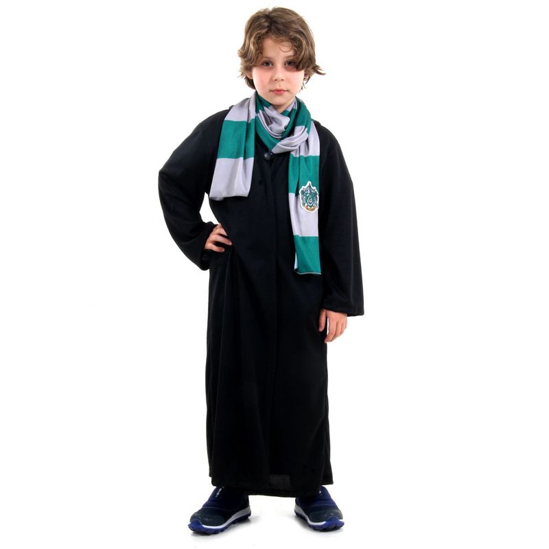 Fantasia Draco Malfoy Sonserina Infantil - Harry Potter P