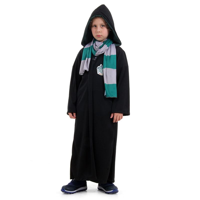 Fantasia Draco Malfoy Sonserina Infantil - Harry Potter P