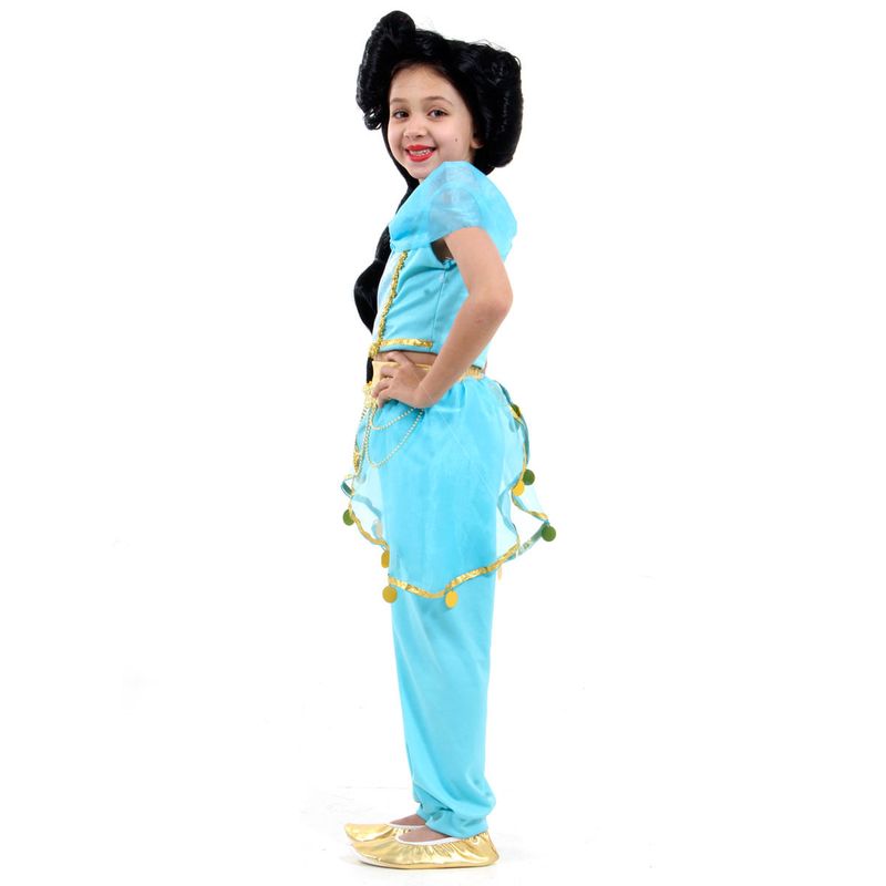 Fantasia Jasmine Infantil Luxo Original - Aladdin - Disney Princesas G