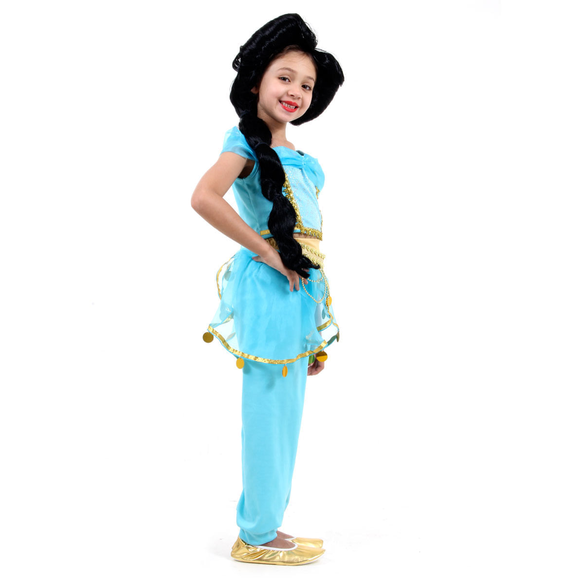 Fantasia Aladdin Infantil Masculino Completa com Lâmpada Mágica do