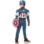 Fantasia Capitão América Infantil Original com Máscara e Peitoral - Vingadores - Marvel P