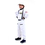 Fantasia Astronauta Branco Infantil Luxo com Boné G