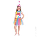 Fantasia Palhacinha de Circo Vestido Infantil - Carnaval G