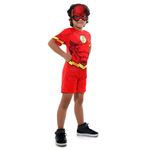 Fantasia Flash Curto Infantil - Liga da Justiça - Original  P
