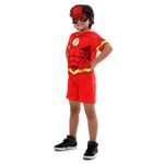 Fantasia Flash Curto Infantil - Liga da Justiça - Original  P