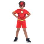 Fantasia Flash Curto Infantil - Liga da Justiça - Original  P