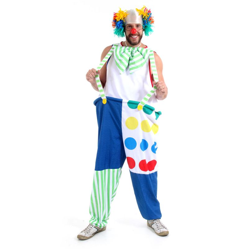 Fantasia Palhaço de Circo Engraçado Adulto - Circo  P