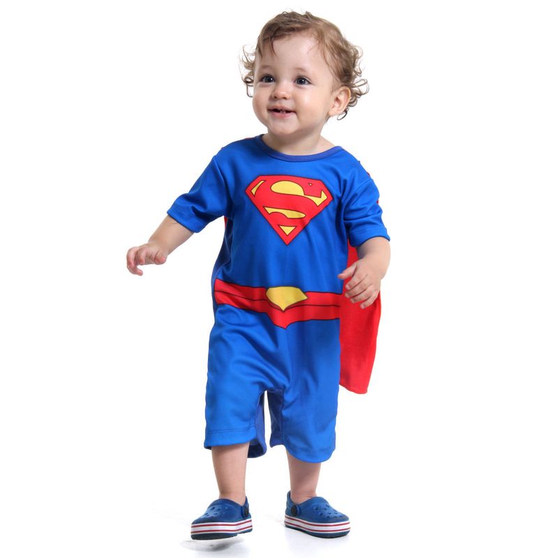Fantasia Super Homem Bebê - Liga da Justiça - Original  P