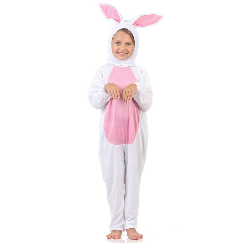 Fantasia Coelho Branco Macacão Infantil  P