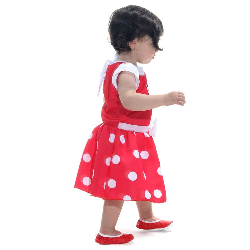 Fantasia Minnie Bebe Vermelha - Mickey Mouse - Disney  P