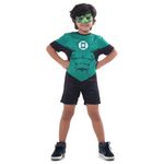 Fantasia Lanterna Verde Curto Infantil - Liga da Justiça - Original  G