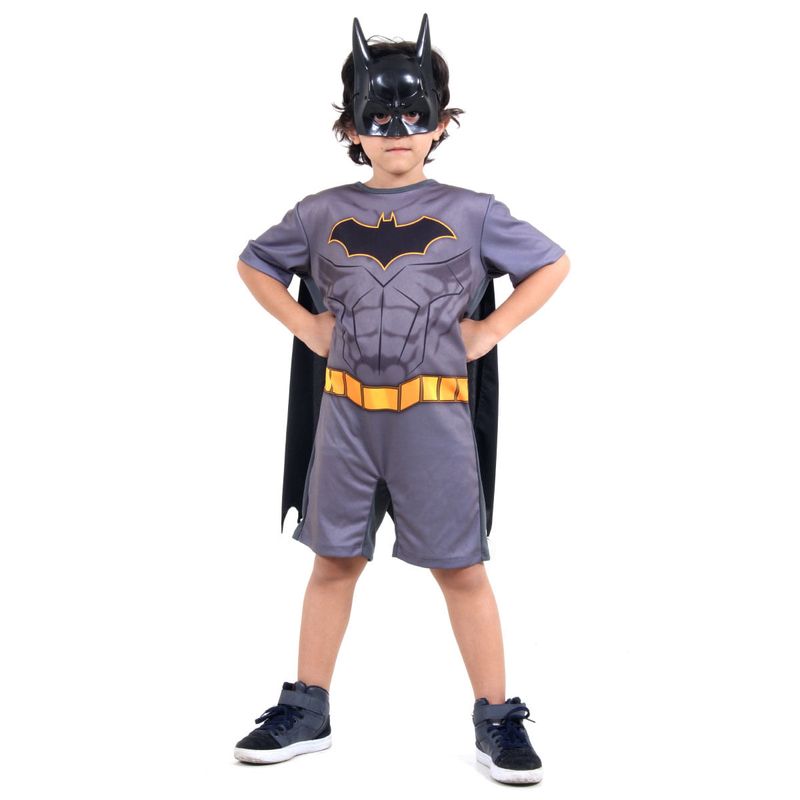 Fantasia Batman Curto Infantil - Liga da Justiça - Original  G