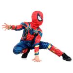 Fantasia Homem Aranha de Ferro Infantil Longa Original com Máscara e Peitoral - Vingadores - Marvel M