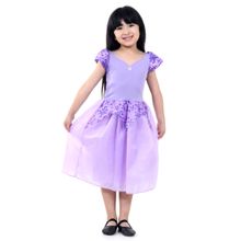 Fantasia Vestido Roxo Infantil - Carnaval - Original