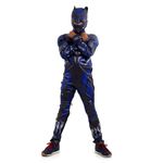 Fantasia Pantera Negra Infantil Premium Original com Máscara e Peitoral - Vingadores - Marvel P