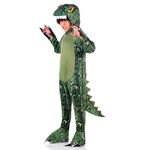 Fantasia Dinossauro Rex Verde Infantil  M