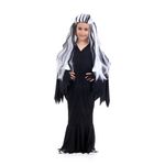 Fantasia Morticia Infantil - Família Addams - Halloween P