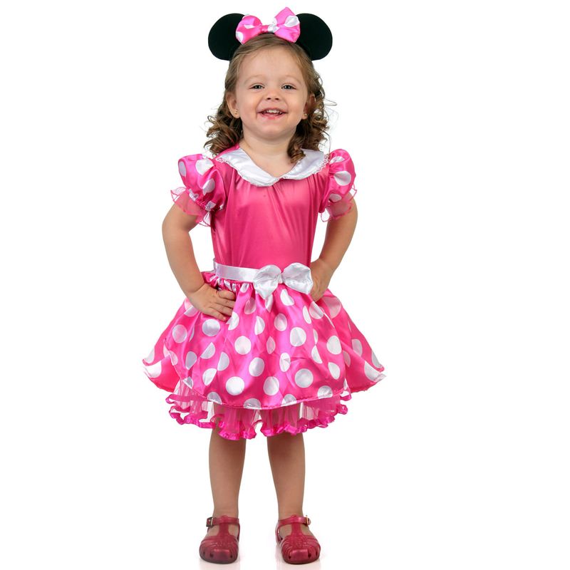 Fantasia Minnie Bebê Rosa - Disney  P