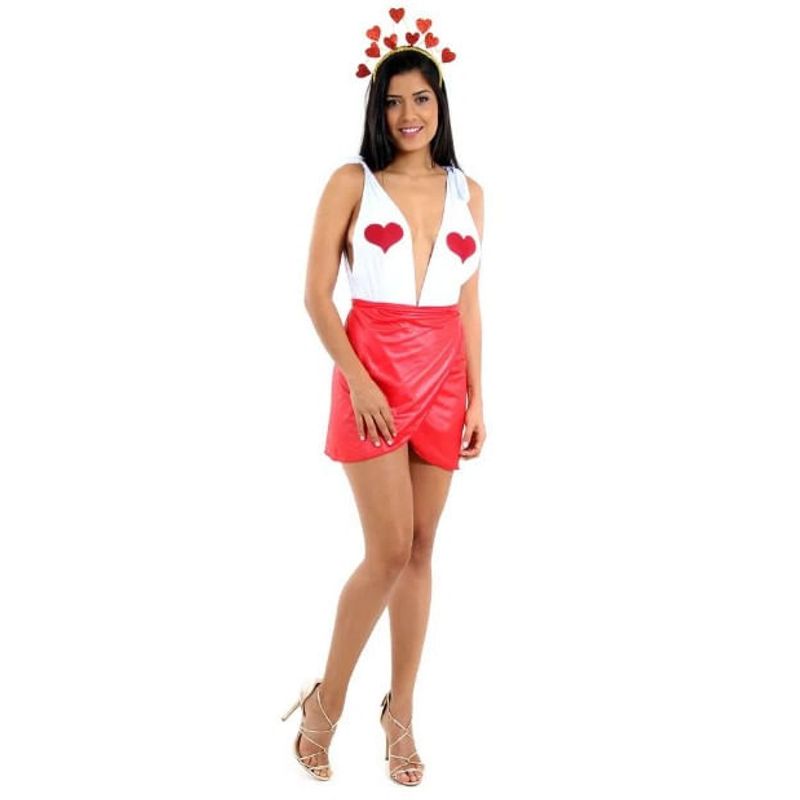 Fantasia Body Coração Adulto - Carnaval G