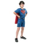 Fantasia Super Homem Infantil Curto com Musculatura - Liga da Justiça G