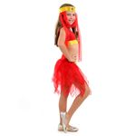 Fantasia Odalisca Vermelha Infantil - Carnaval  P