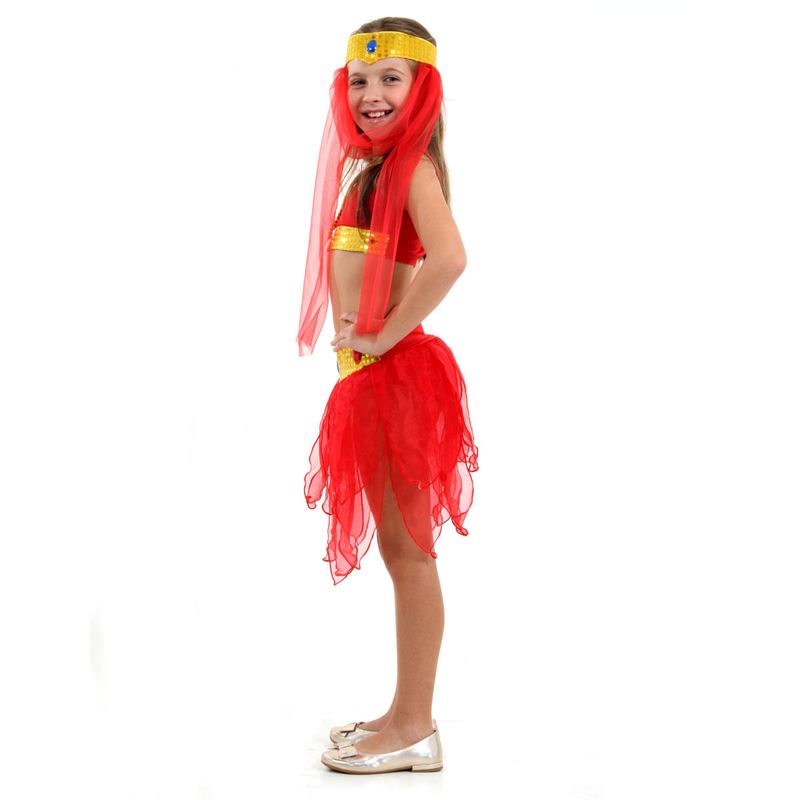 Fantasia Odalisca Vermelha Infantil - Carnaval  P
