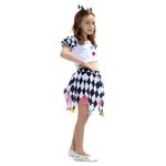 Fantasia Colombina Colorida Infantil com Tiara - Carnaval P